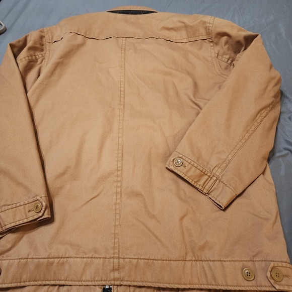 Men's Aigle Tan Cotton Wool Blend Utility Tan Jacket Size XXL - Picture 11 of 15